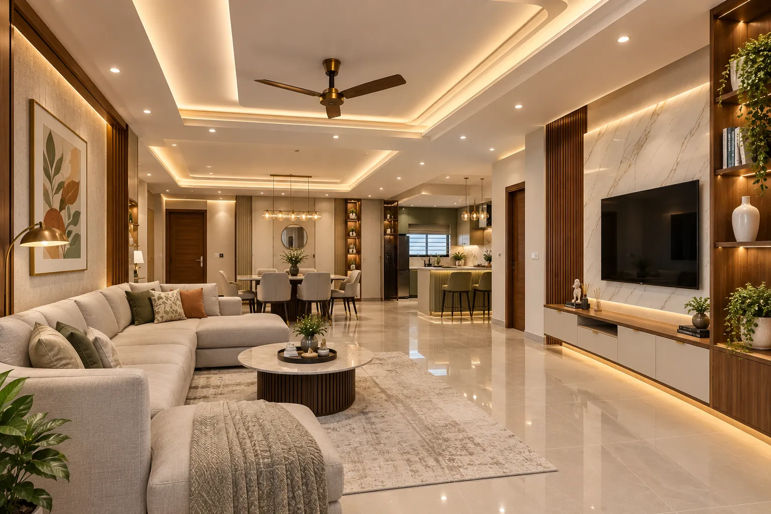Home renovation and interior design featuring upgraded furniture, refreshed wall finishes, modern lighting, improved storage and coordinated colours to create a more functional, comfortable and stylish living space.